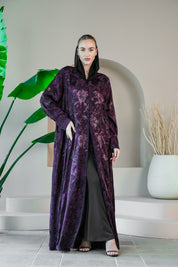 S014 - Saaib Abaya-custom abayas, luxury abayas, elegant abayas, modest fashion, bespoke abayas, handmade abayas, Qatar fashion