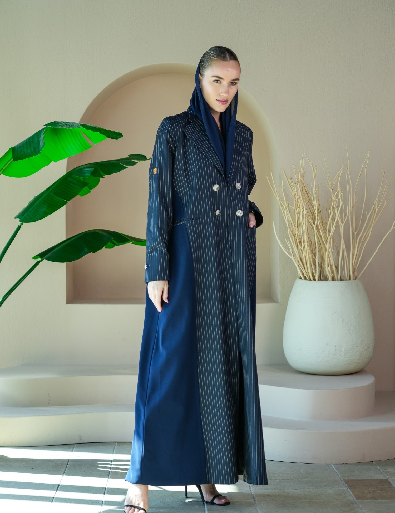 S030 - Saaib Abaya-custom abayas, luxury abayas, elegant abayas, modest fashion, bespoke abayas, handmade abayas, Qatar fashion