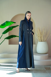 S030 - Saaib Abaya-custom abayas, luxury abayas, elegant abayas, modest fashion, bespoke abayas, handmade abayas, Qatar fashion