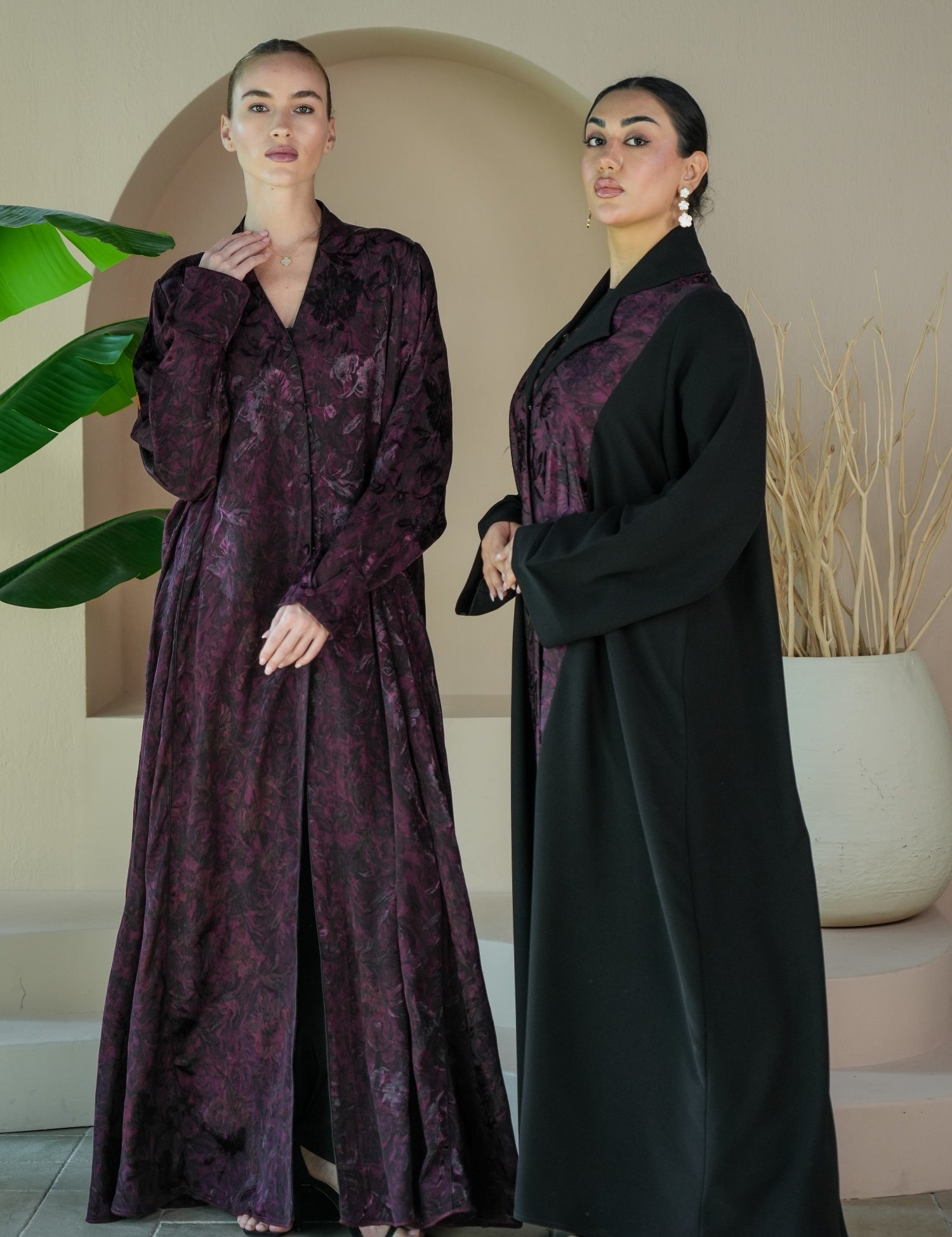 S019 - Saaib Abaya-custom abayas, luxury abayas, elegant abayas, modest fashion, bespoke abayas, handmade abayas, Qatar fashion